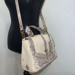 Tory Burch snakeskin handbag